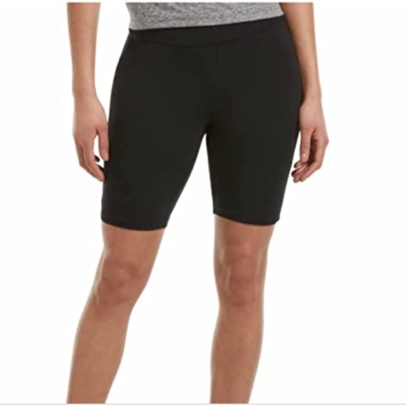 NWT HUE Womens Essentials High-Rise Bike Shorts Black - Picture 1 of 2